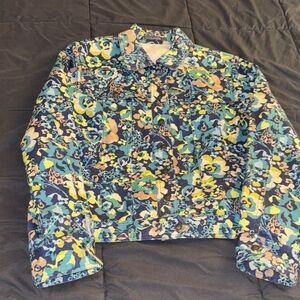 Liz Claiborne floral cotton jacket